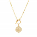 Women Minimalist Jewelry copper clavicle necklace Couple Statement pendant Charm necklace